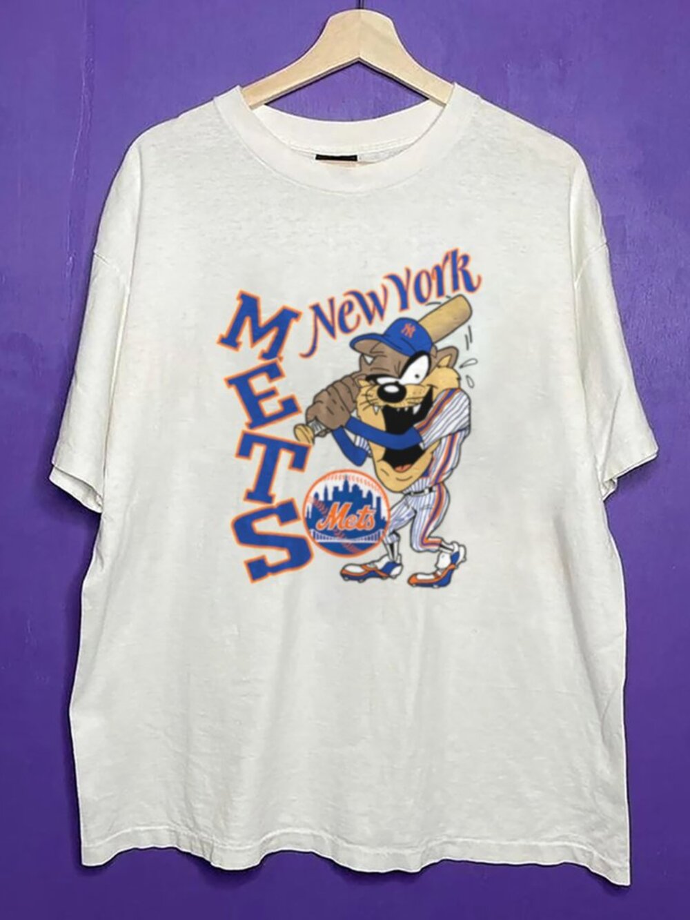 Vintage New York Mets Looney Tunes Shirt, MLB New York Mets Baseball Shirt Tee